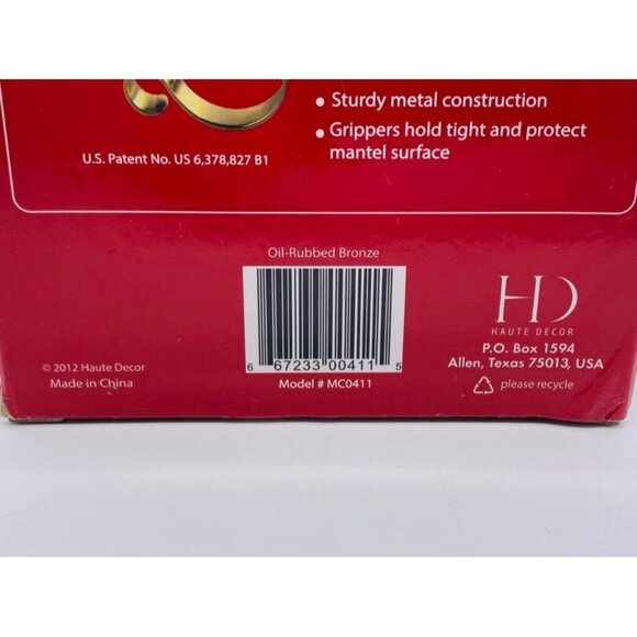 The Original MantleClip Stocking Holder 4-Pack Brushed Metal Adjustable Clips - Picture 11 of 12